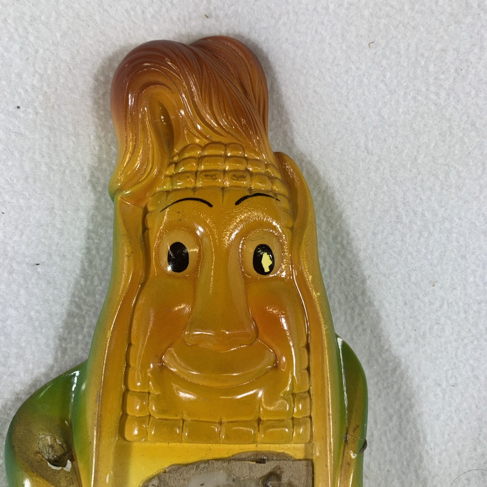 Vintage 1964 Miller Studio Anthropomorphic Corn Cob Chalkware Notepad Holder