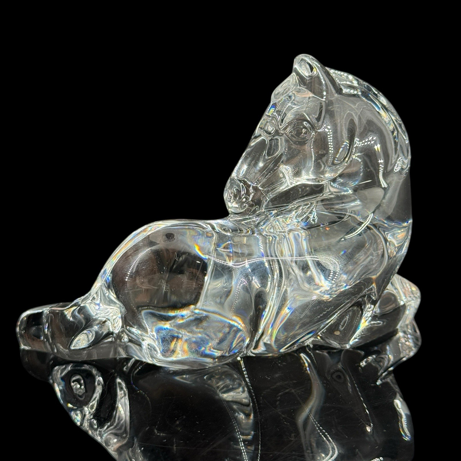 Steuben Crystal Signed Yearling 5.5 Inches x 4 Inches