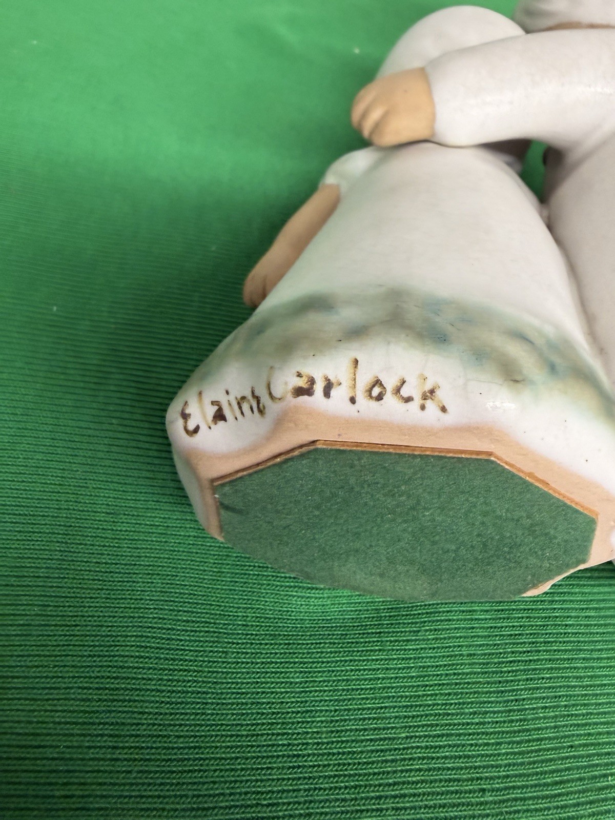 Pottery Brother Sister And Dog designer Elaine Carlock Signed “VINTAGE”