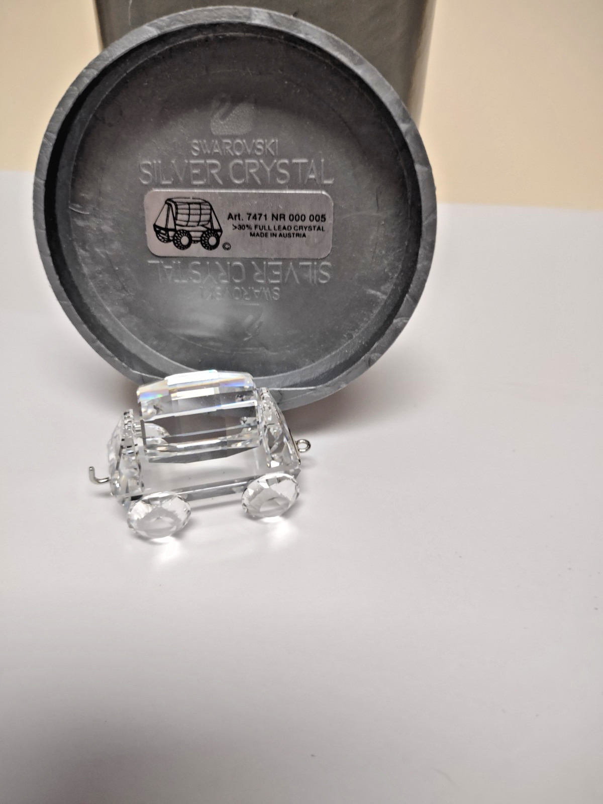Swarovski Crystal Figurine Tipping Wagon for Train w/Box 7471 NR 000 005