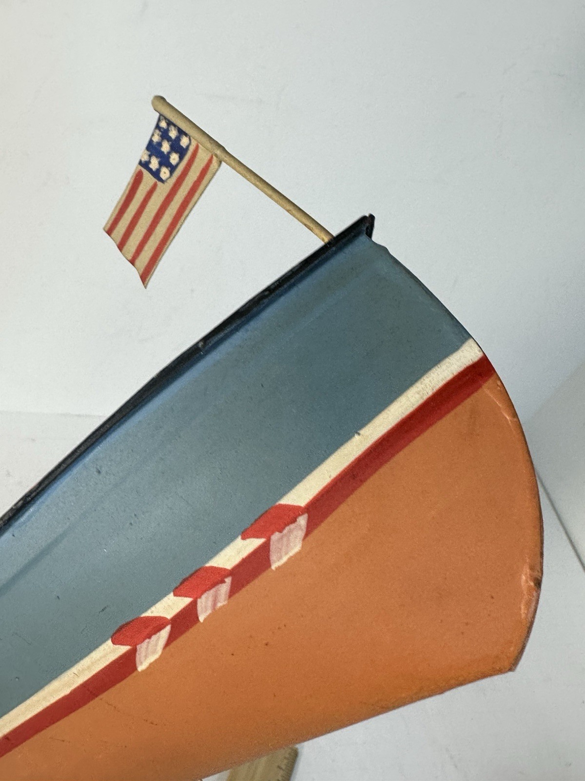 Metal painted Boat Decor Display Rustic Nautical Beach Theme Room