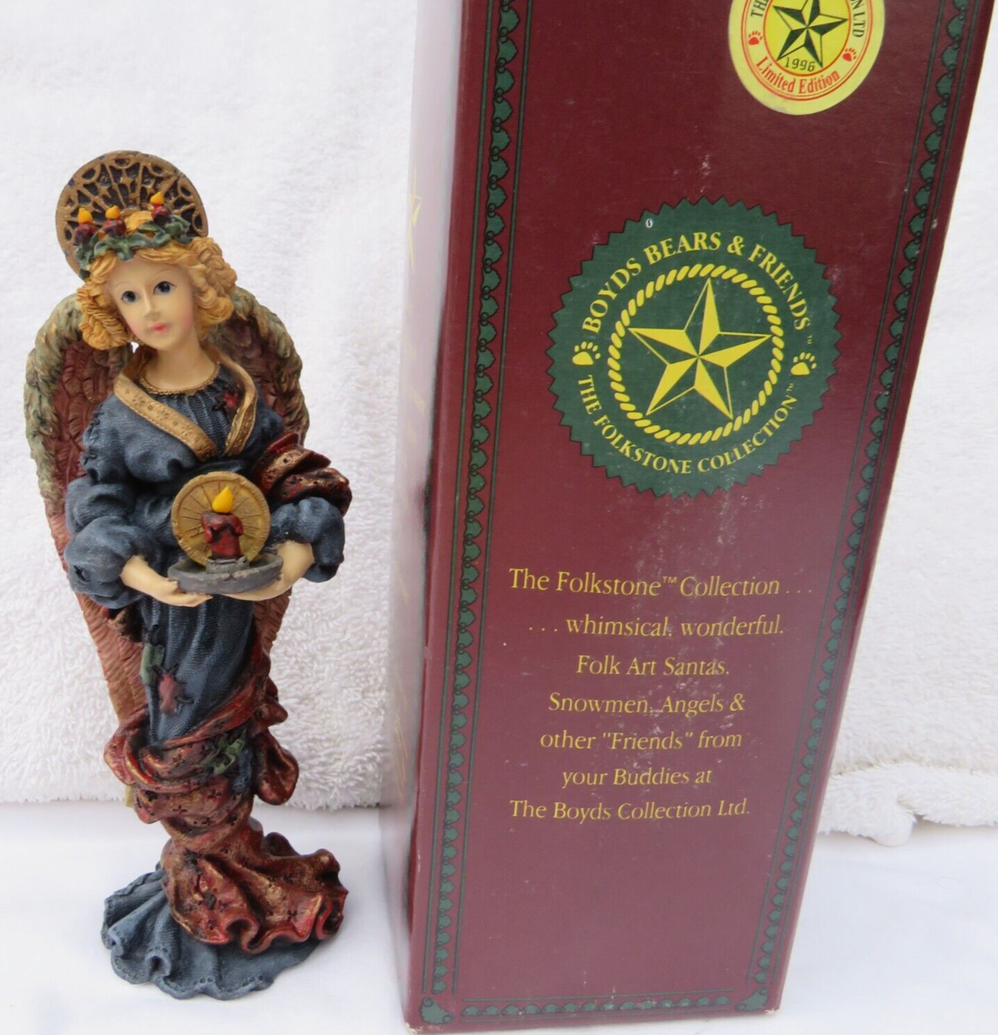1996 BOYDS & FRIENDS FOLKSTONE ETHEREAL ANGEL OF LIGHT GRACE 28203-06