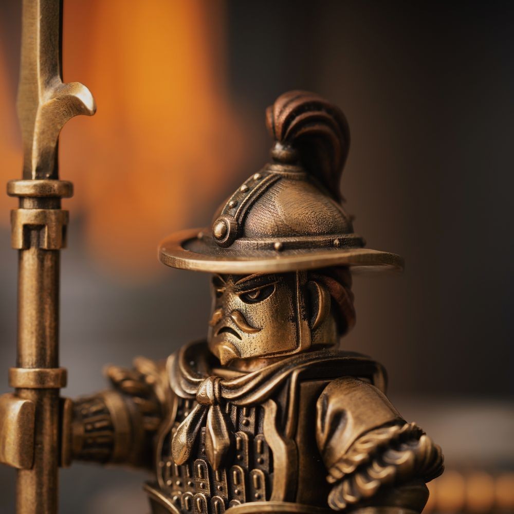 Song Dynasty Soldier Figurine, Magnetic Metal Statue, Collectible Gift for Men