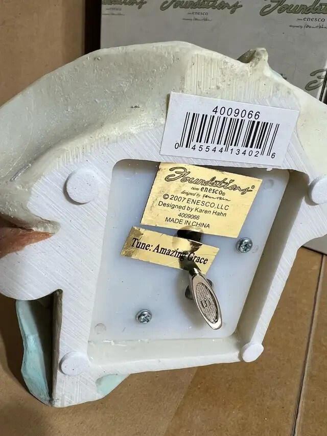 Foundations Angel MUSICAL Figurine with Butterflies ‘Amazing Grace’ song