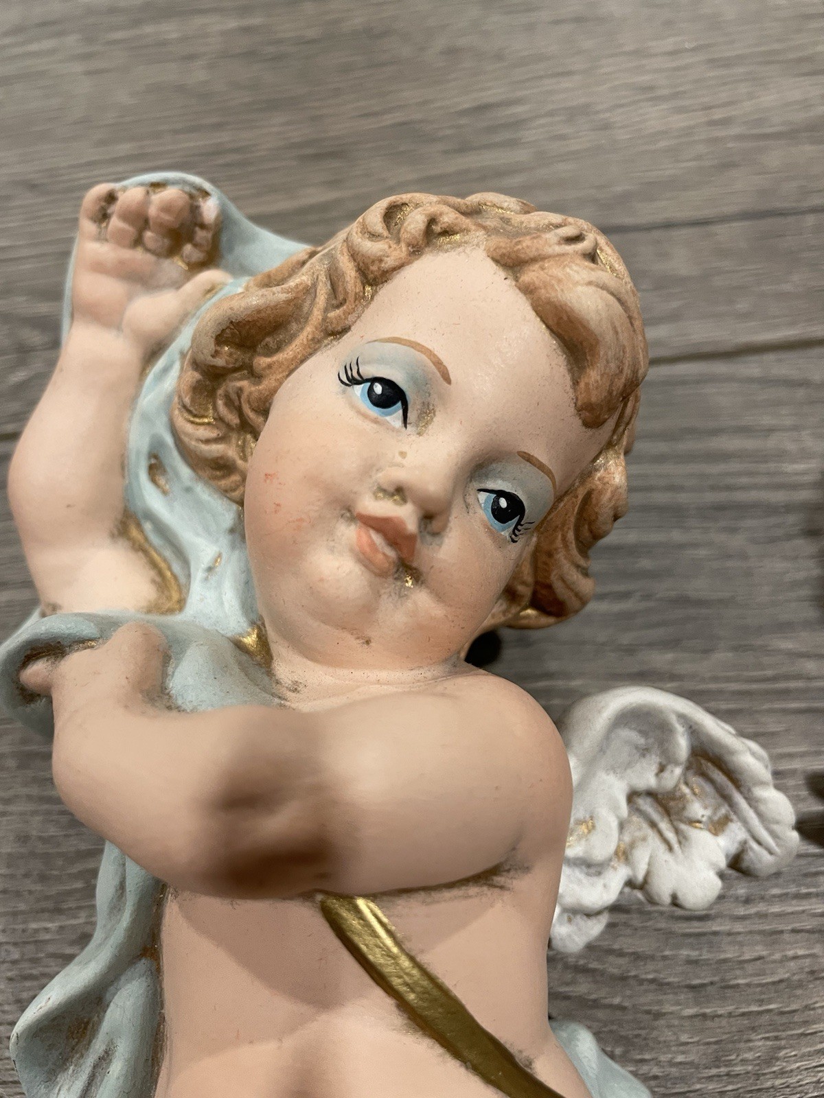 Pair Of Vintage Eleanore Ceramic Victorian Children Angle Figures