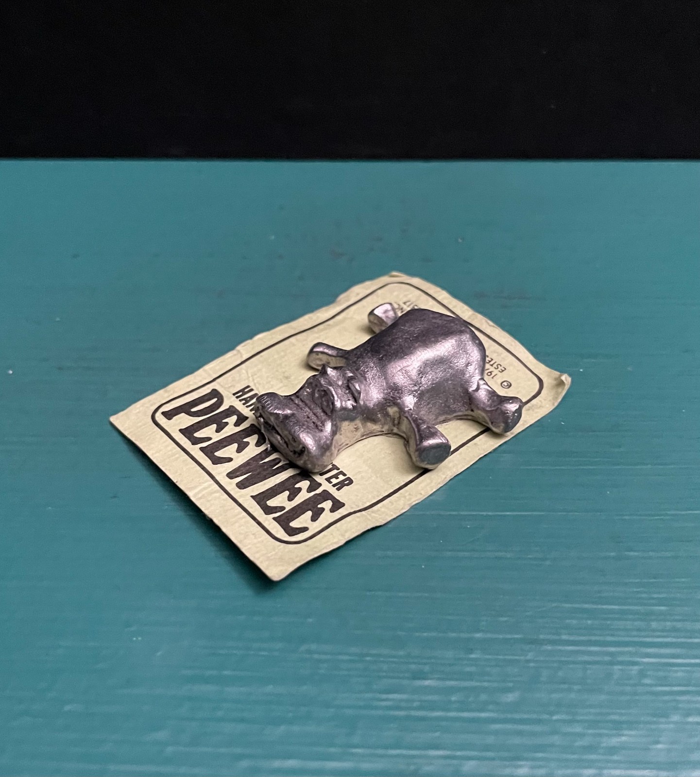 Michael Ricker Pewter Peewee Hippopotamus Zoo Wildlife Safari Diorama Figurine