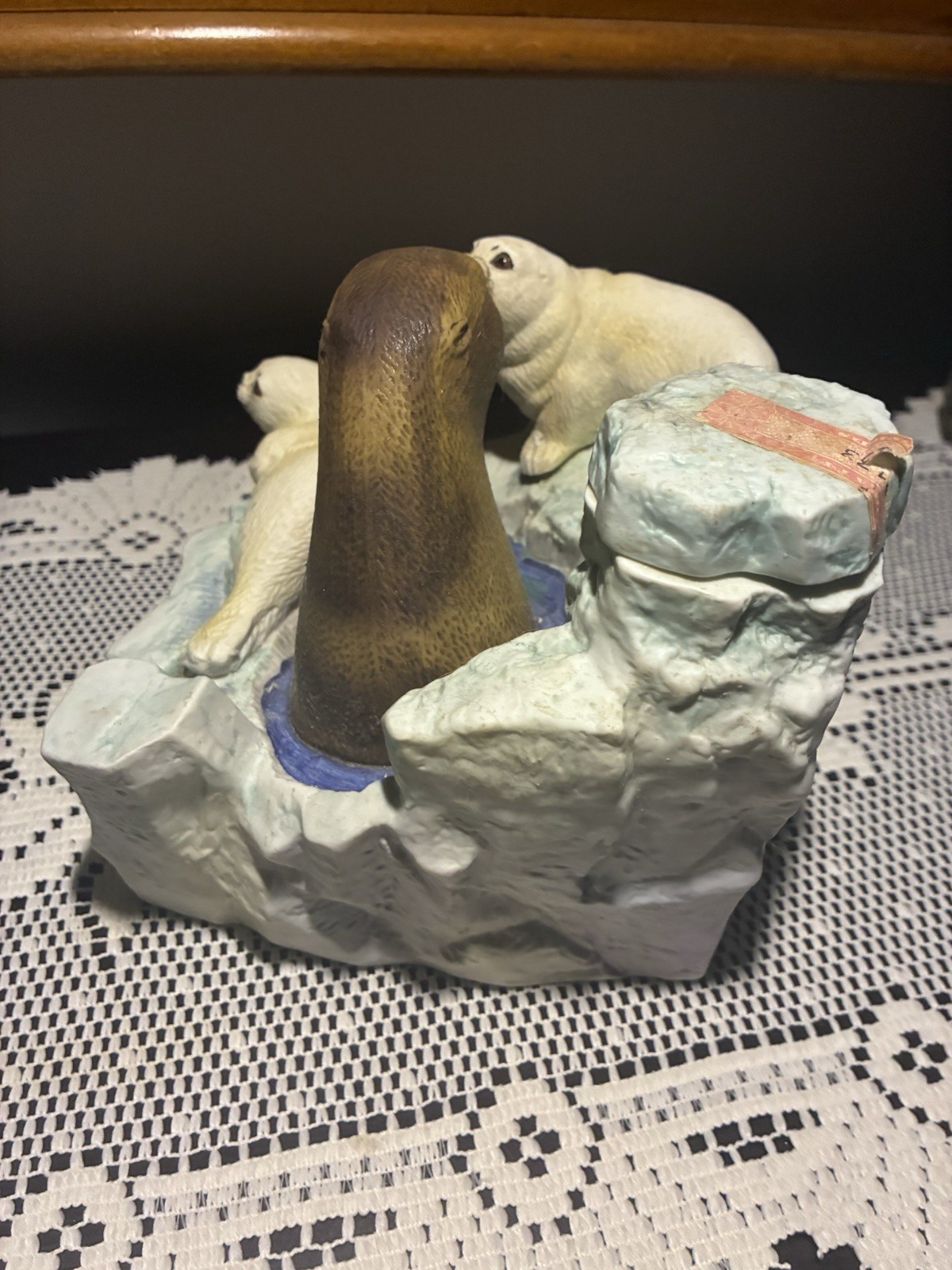 1978~ Rare vintage harp seal figure/flask!