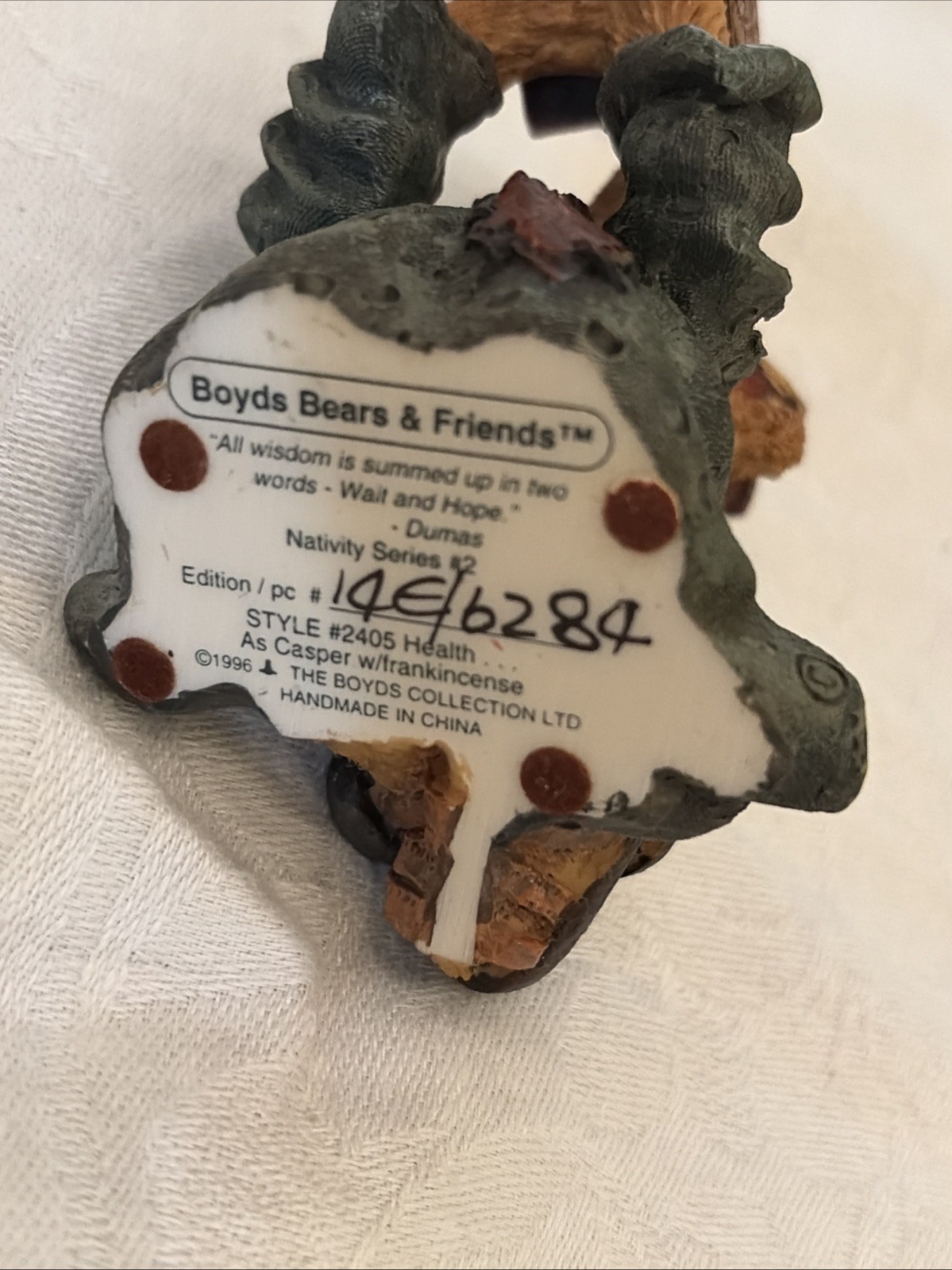 BOYDS BEARS 3 Wise Men Nativity Series #2 Gold Frankincense Myrrh Three Kings