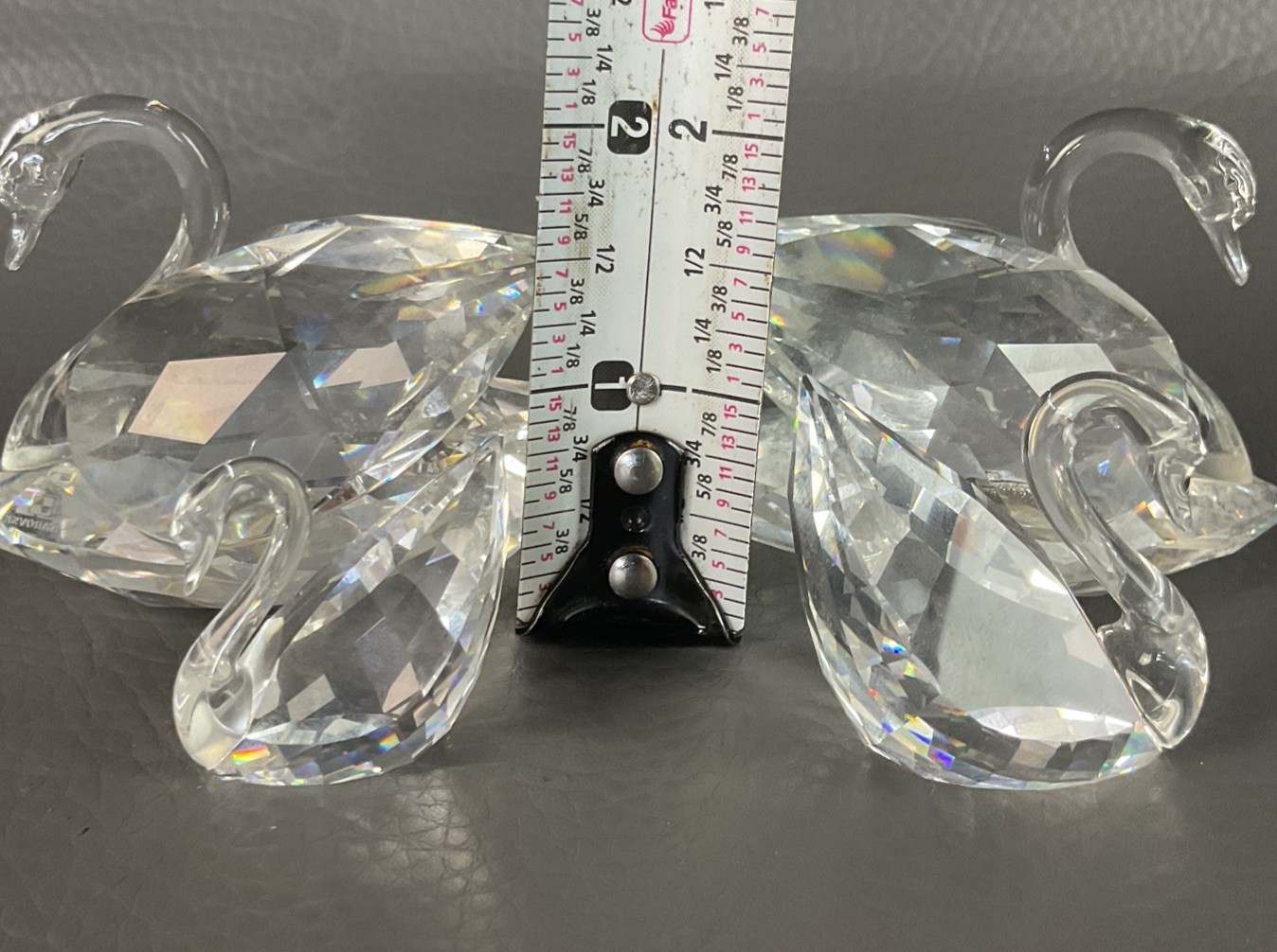 Swarovski Crystal 2 Swan & 2 Babies Set