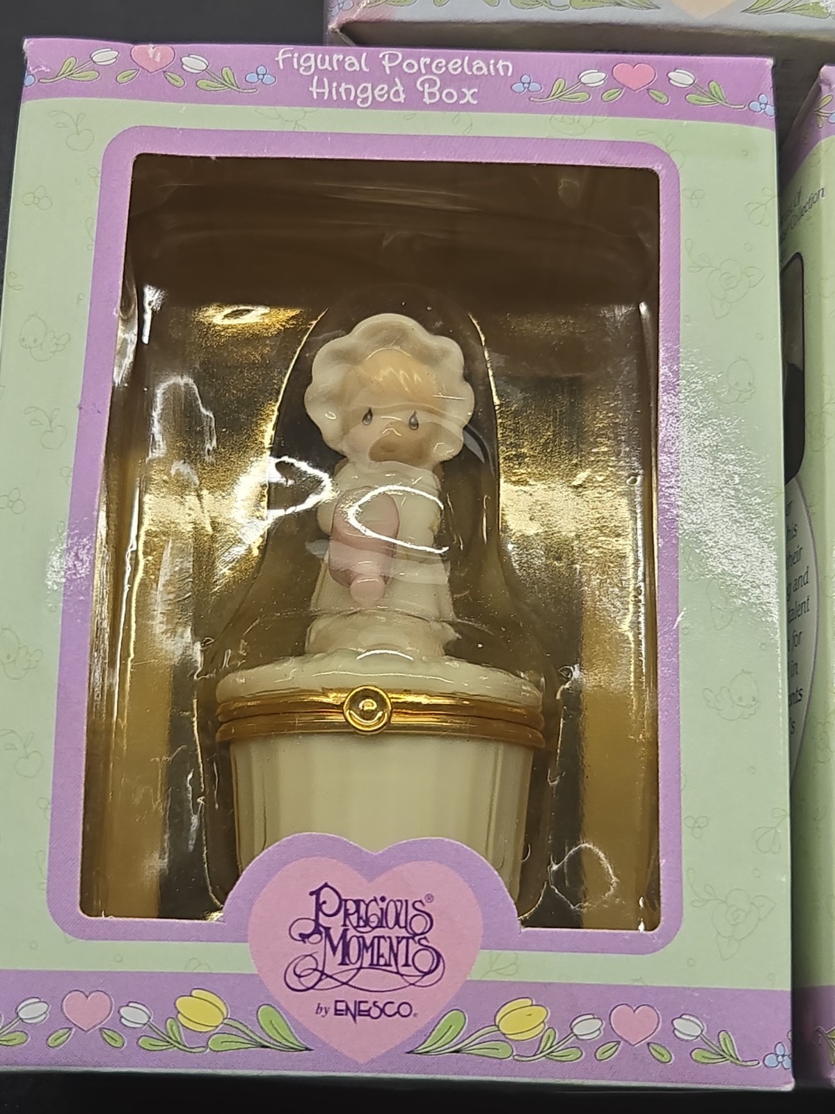 Precious Moments Figural Porcelain Hinged Box’s Lot Of 5