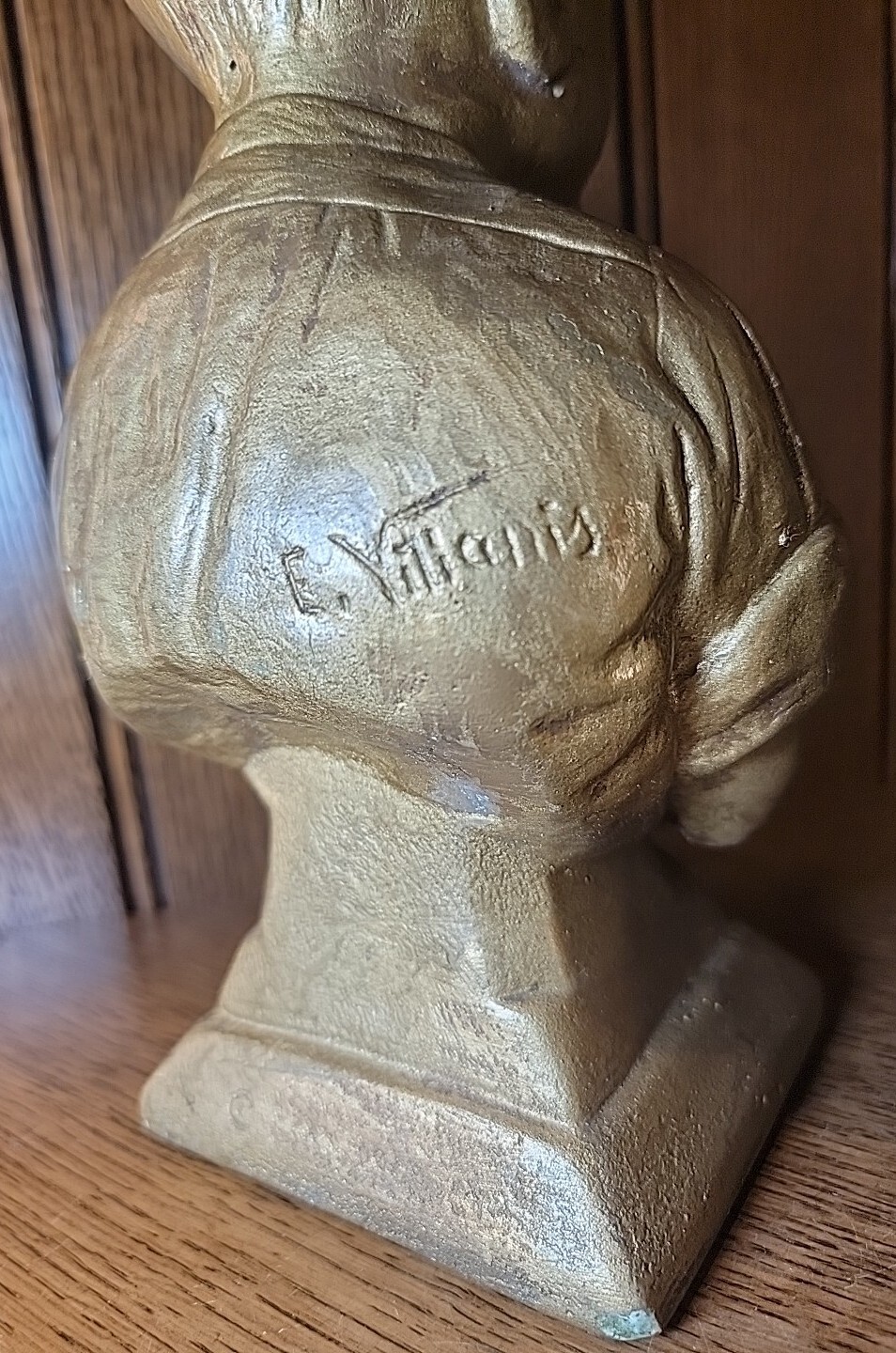 Antique Gold Statue Bust Figure Choir Teacher Band Music Director Children Gift