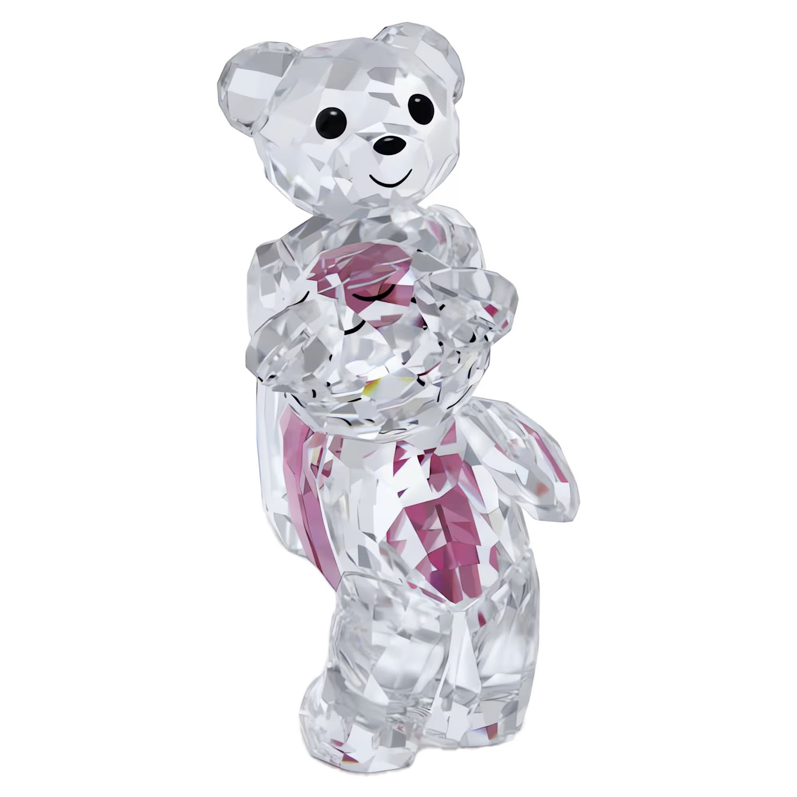Swarovski Crystal Kris Bear A Perfect Match Figurine Decoration, Pink, 5690970