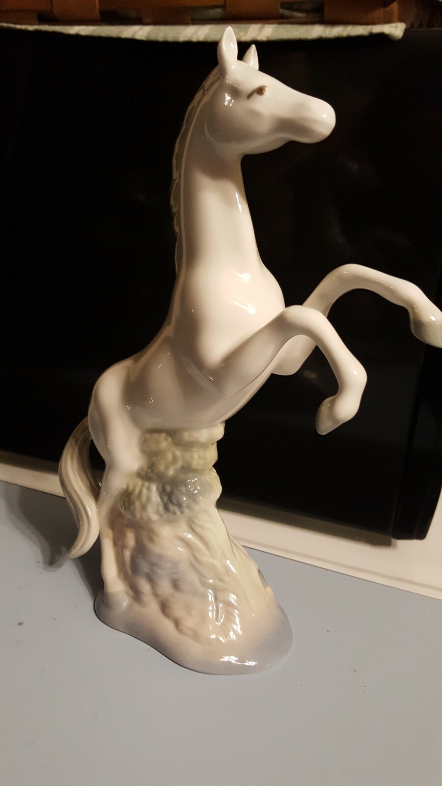 Rare Porceval Porcelain Horse: Made in Spain 8-1/4″ Tall – Hallmarked on Bottom
