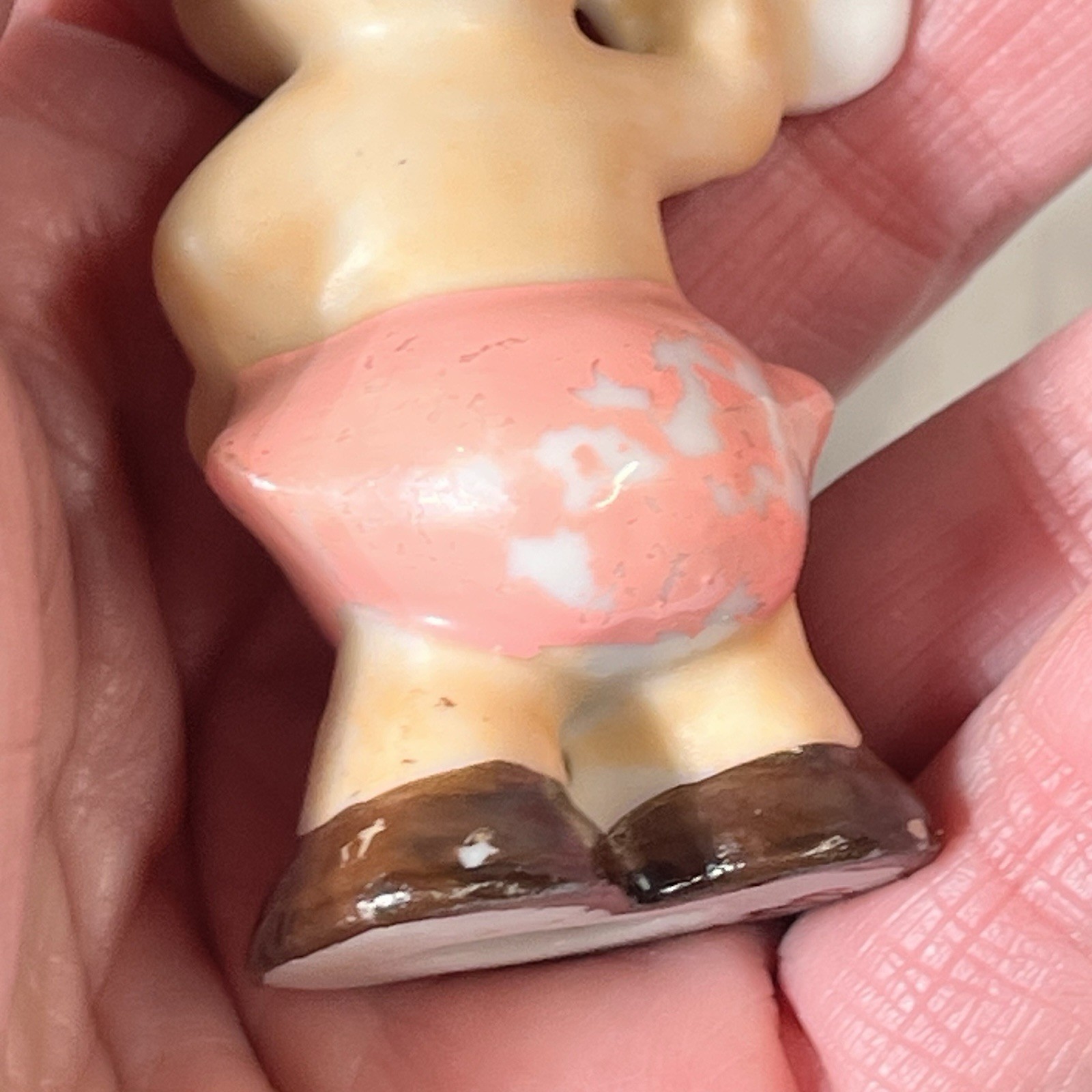 Vintage Boy & Girl Kewpie Dolls Figurines Japan Porcelain Hand Painted Pink/Blue