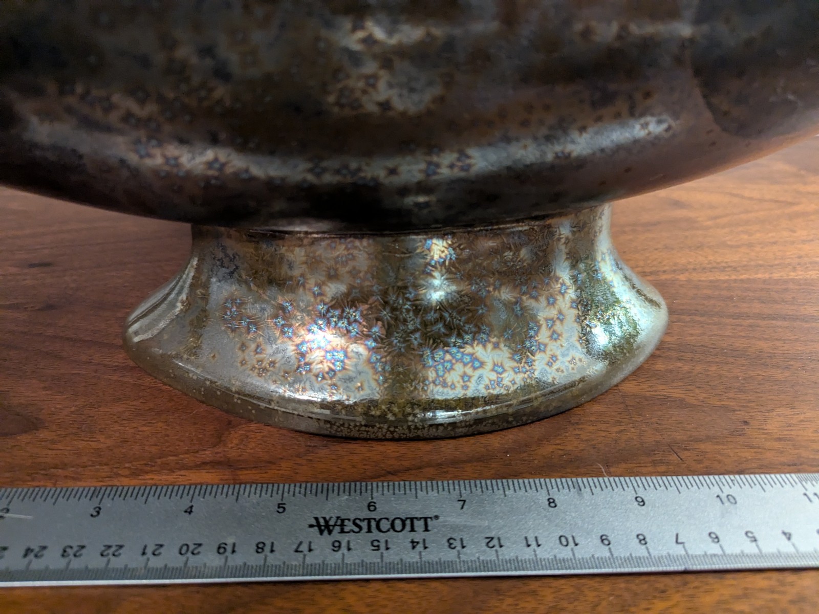 Vintage Global Views Decorative Ceramic Gun Metal Glaze Made In Portugal