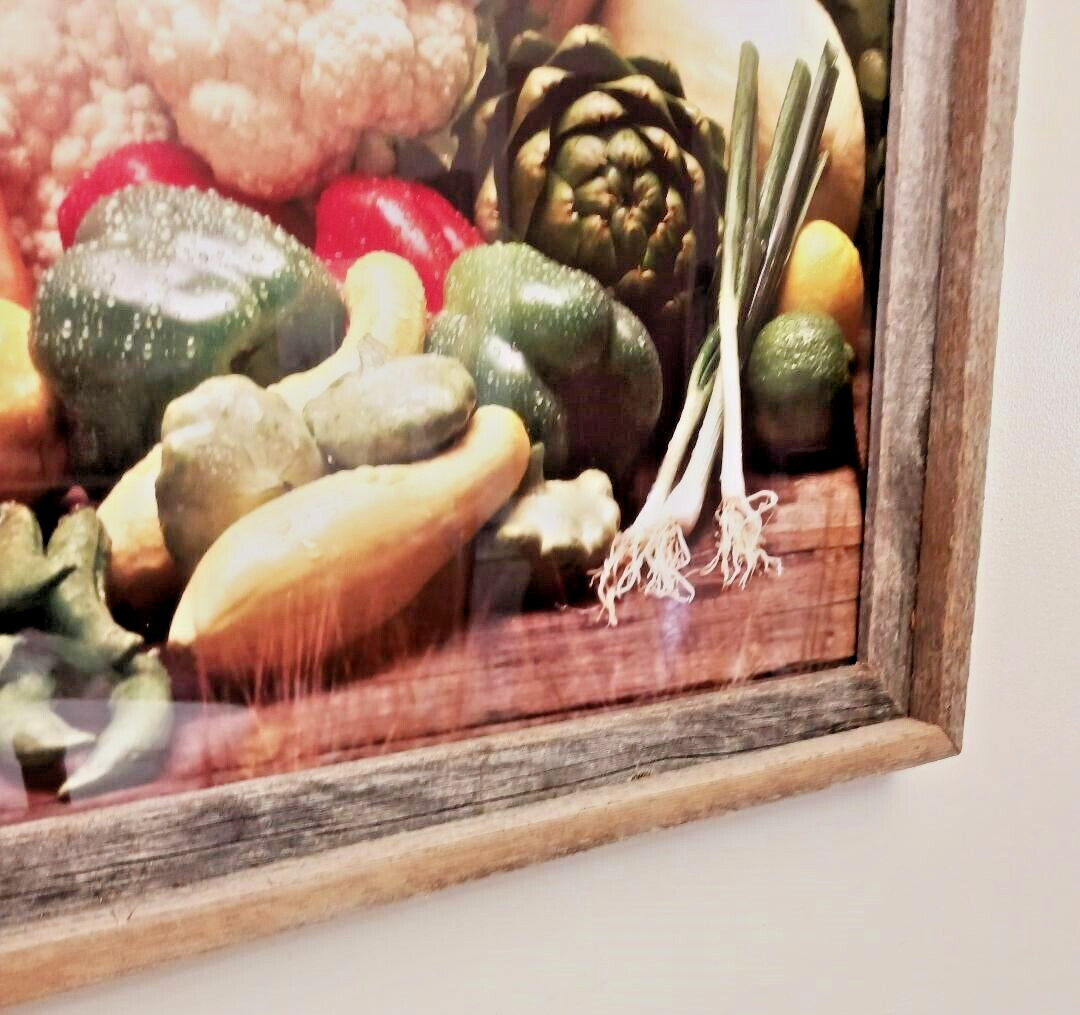 Fruit & Vegetable Picture in Barnwood Frame 39×27″