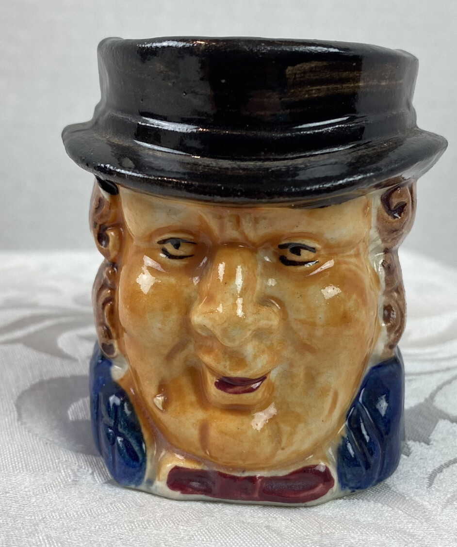 Vintage Occupied Japan 2 3/4″ Mini Toby Character Face Jug Cup Mug #23D