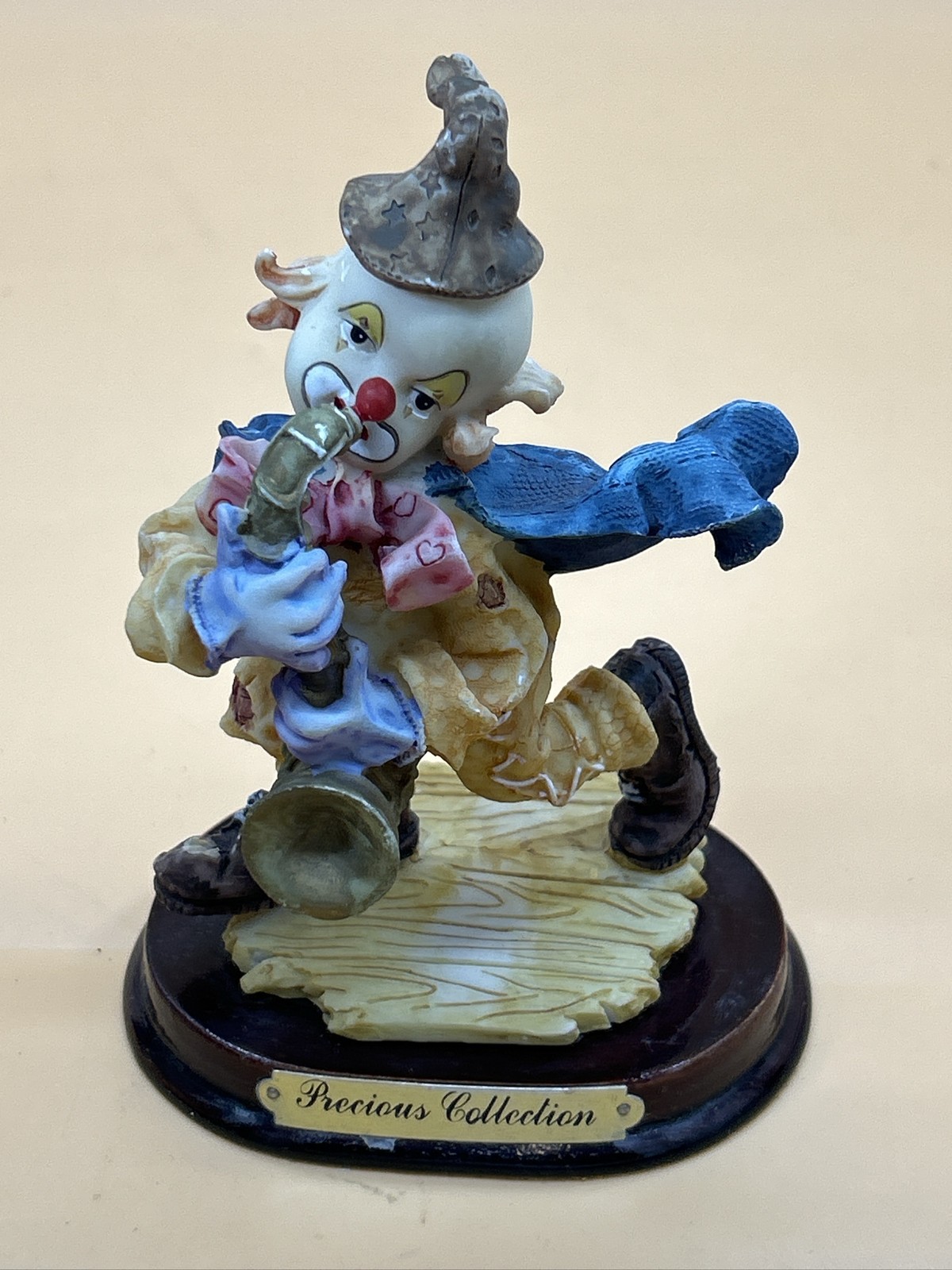 Previous Collection Clown Figurine Saxophone Music Instrument. 4” W x 5.25” H.