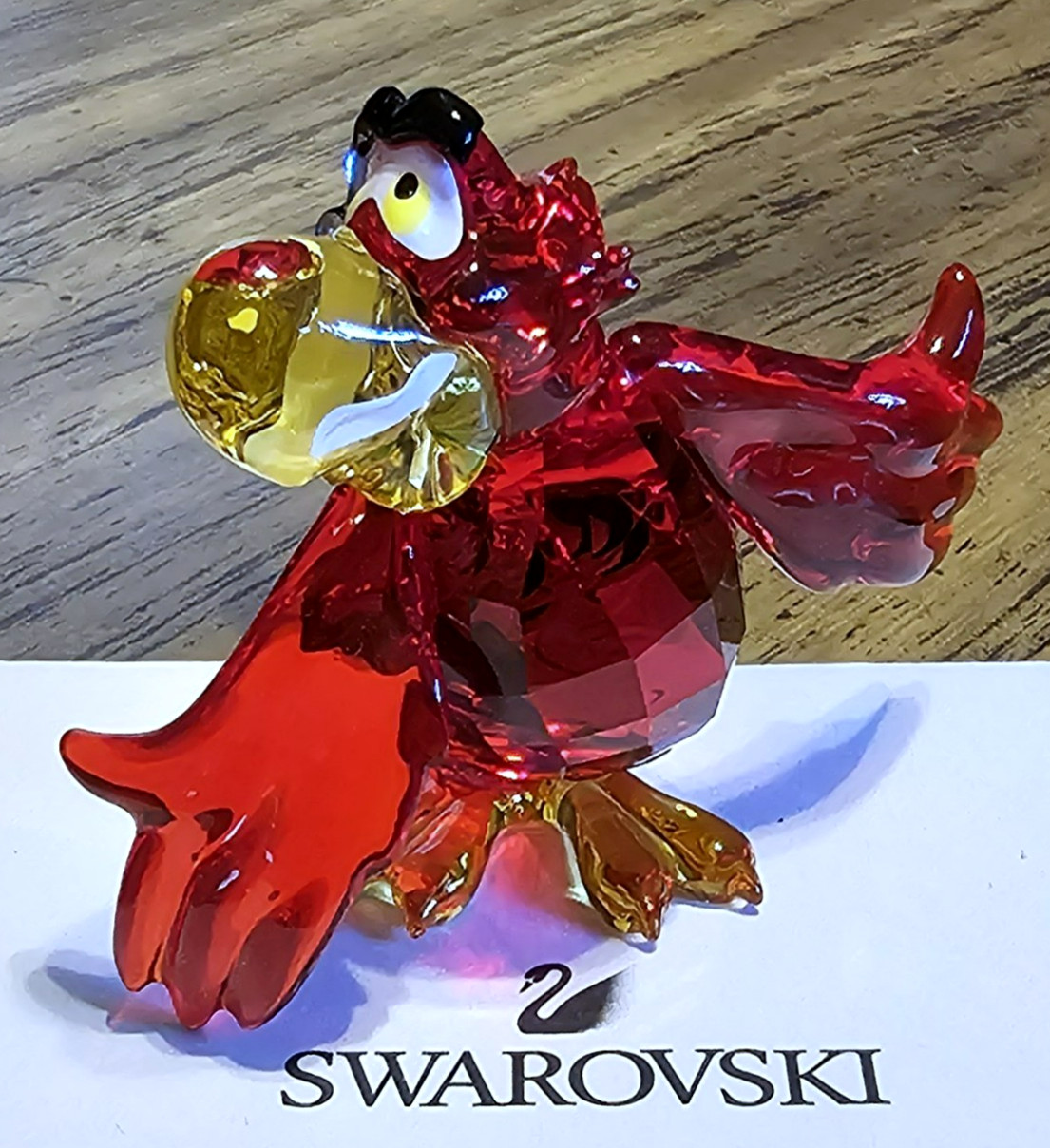 🦜Swarovski Crystal 2022 Disney’s “Aladdin” Movie, Iago the Parrot Figurine, NIB