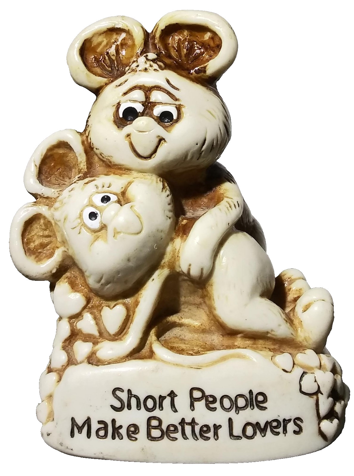 Russ Berrie Vintage 1972 “Short People Make Better Lovers Rare Mice Figure