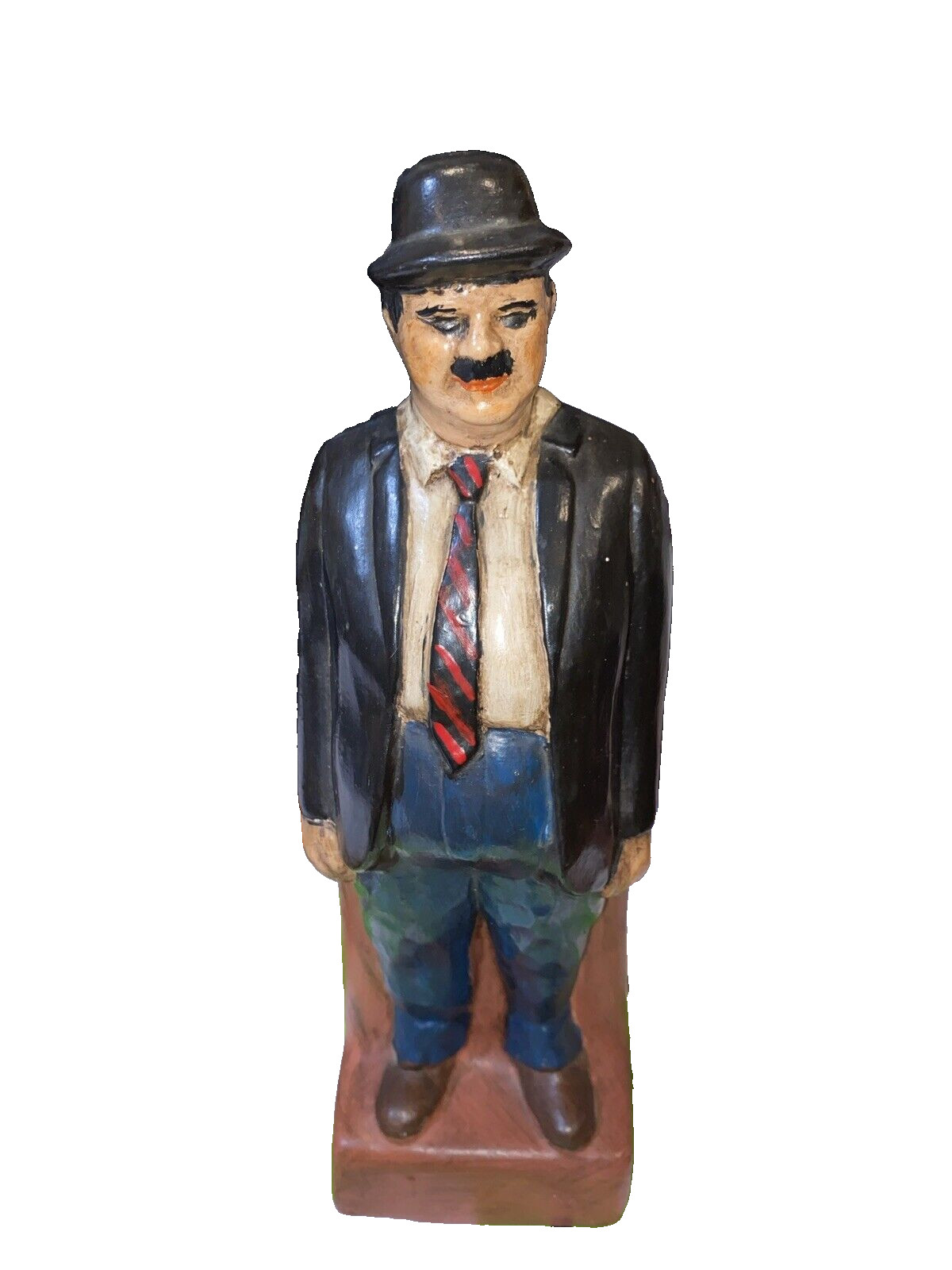 Vintage Laurel & Hardy Ceramic-chrome Figurines 1973 Black & White Silent Films