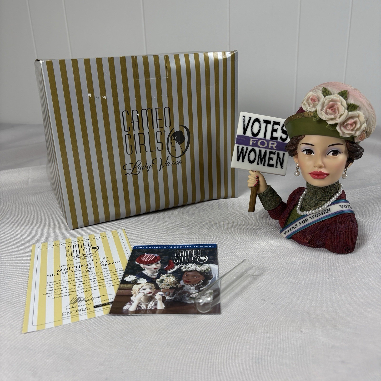 Cameo Girls Martina 1920 Women’s Suffrage 85th Anniversary Bust w/ Box COA