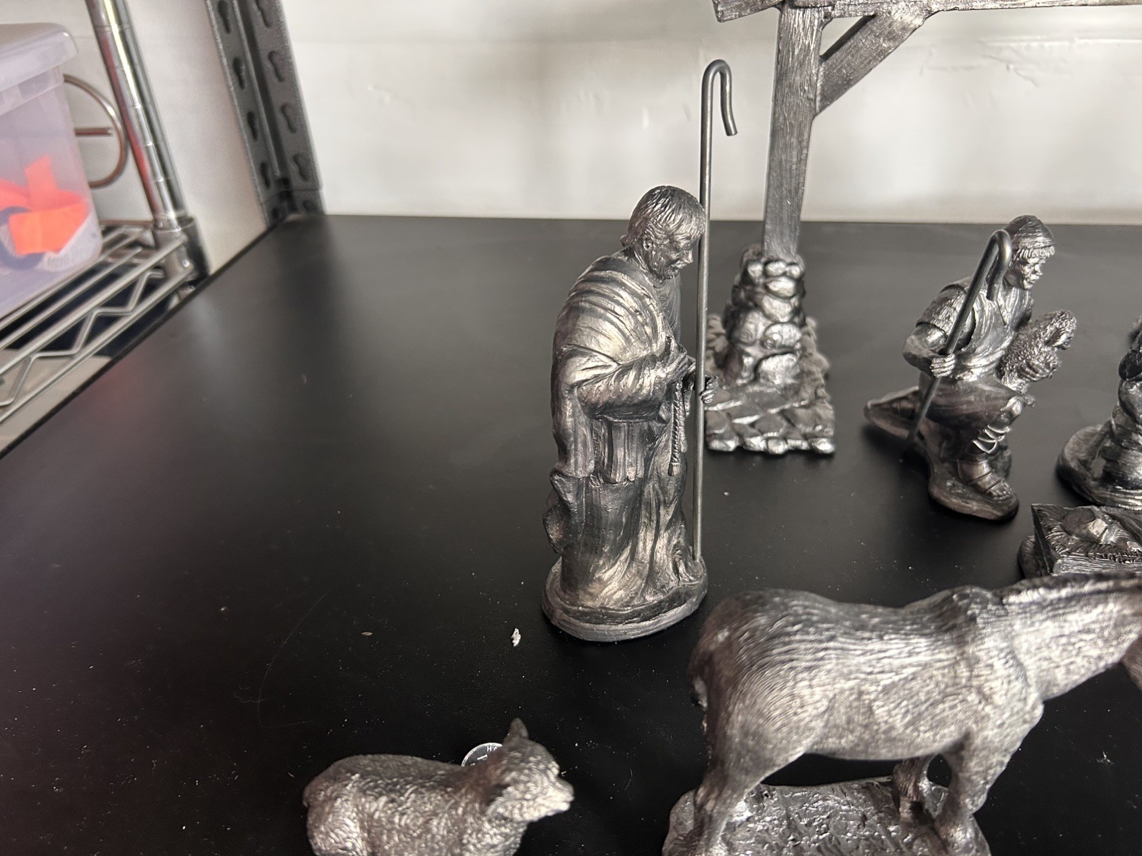 Large Michael Ricker Pewter Holiday Christmas Nativity Creche Figurines Set LE