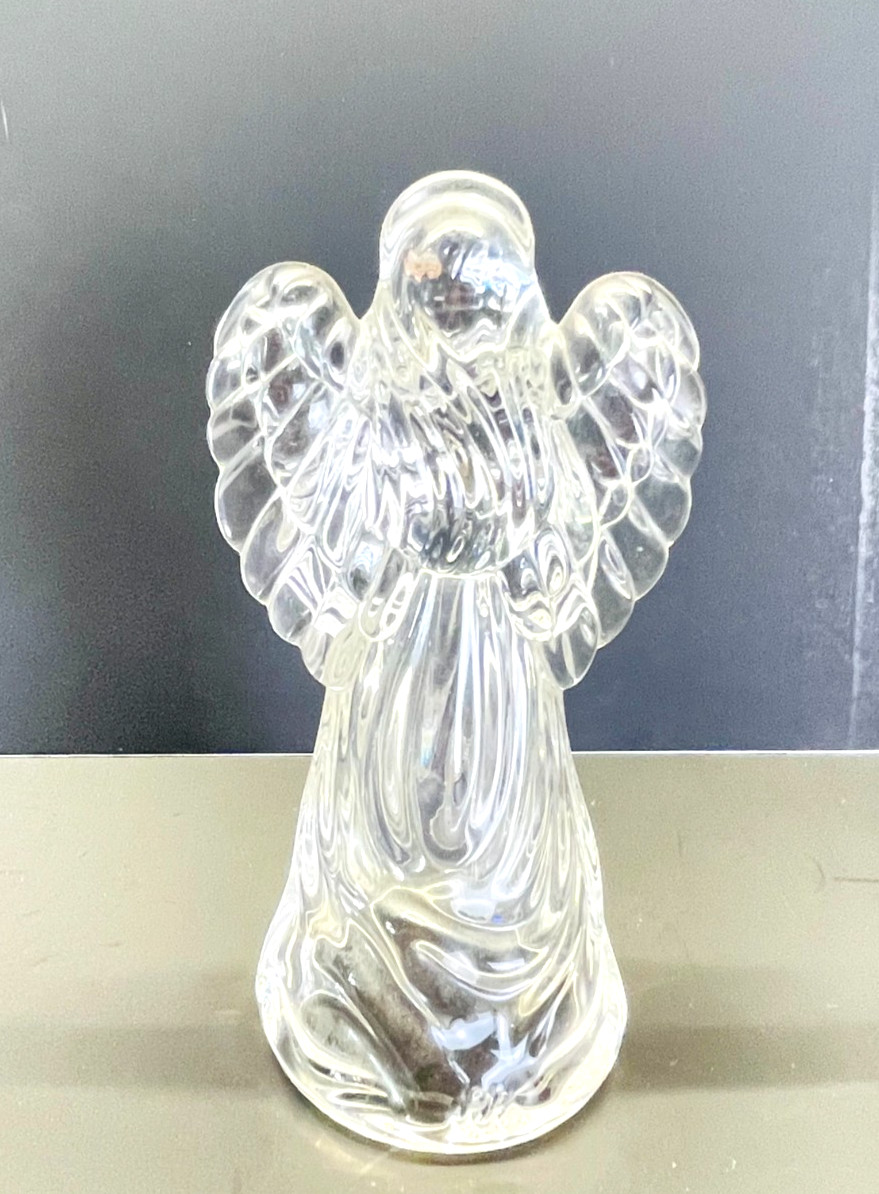 Princess House Nativity Praying 5 1/2″ Angel 24% Lead Crystal Made in Germany