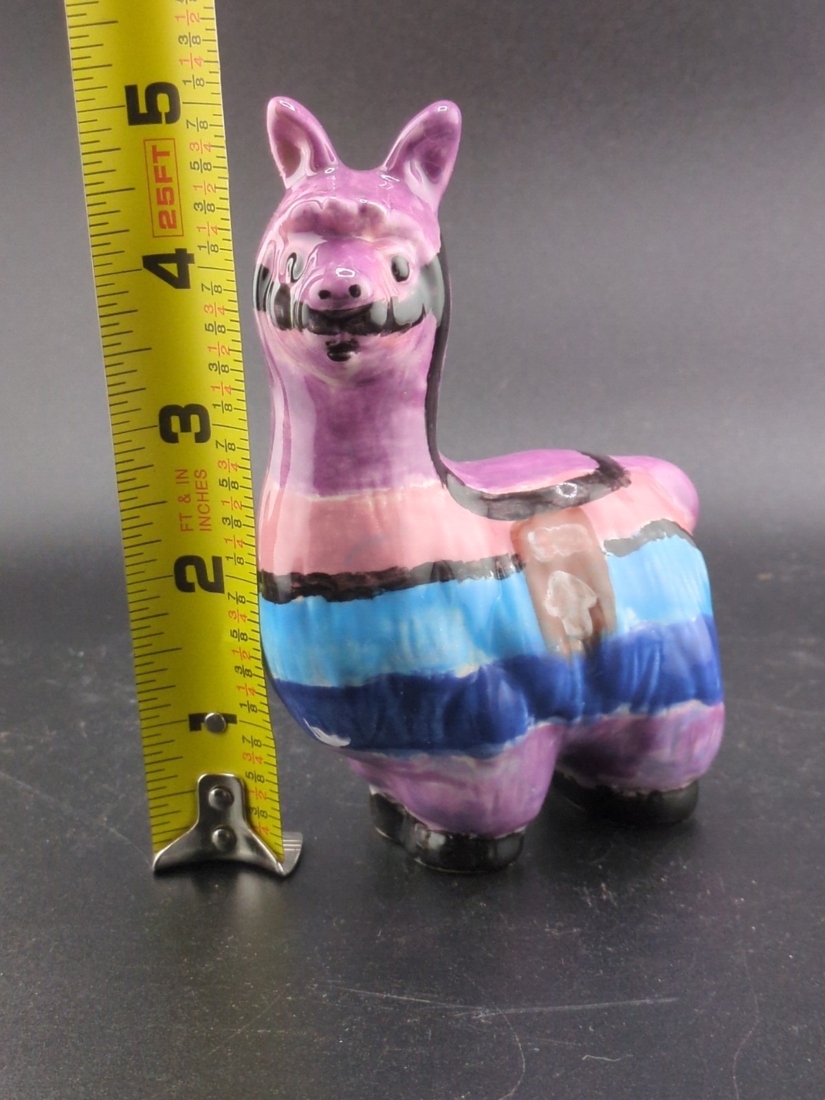 Fortnite Loot Llama Ceramic Figurine Pink Purple Blue 5 Inches Tall Hand Painted