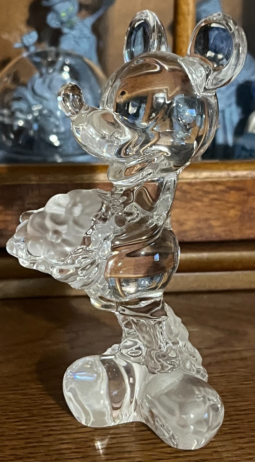 Disney Mickey Mouse Fine Crystal Figure Flowers Bouquet by Lenox Germany