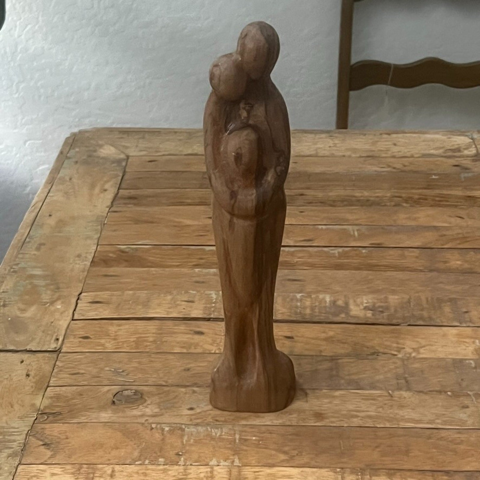 Wood Abstract Carved Figure 12.5″ Art Sculpture Family