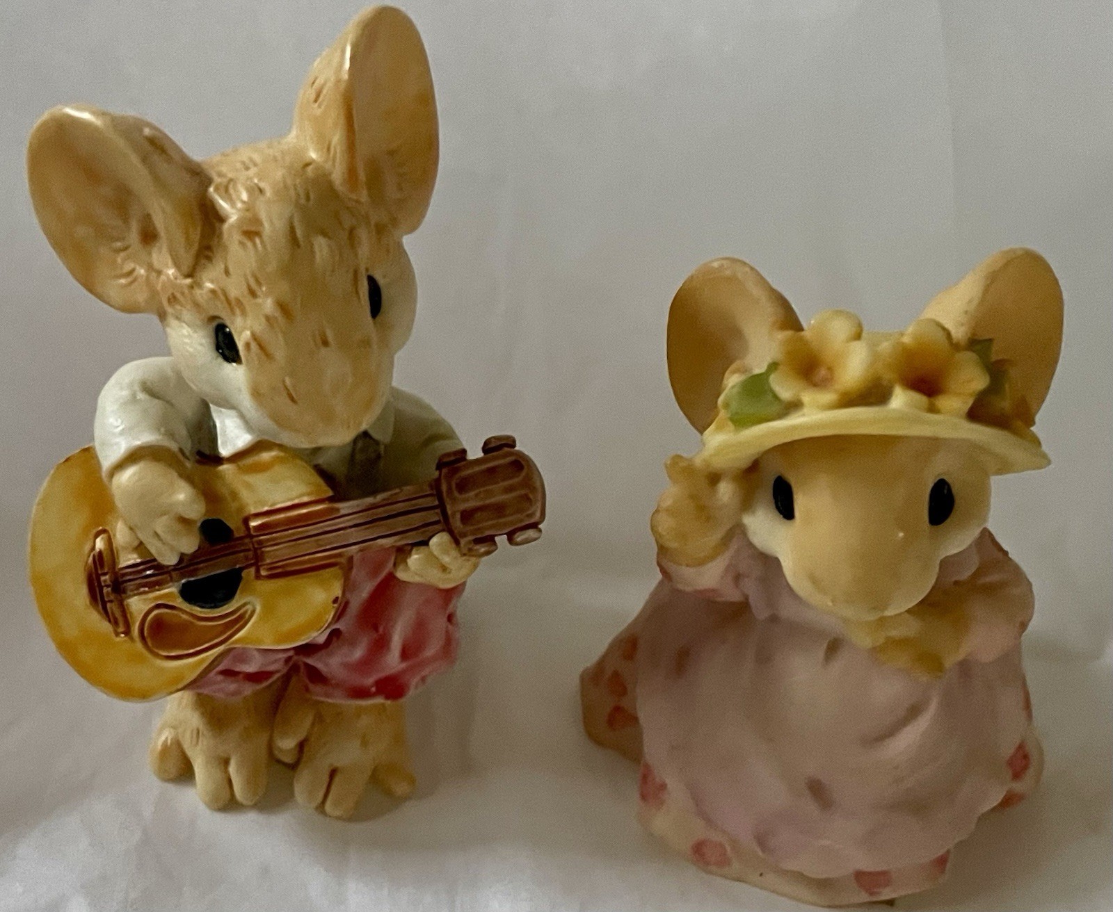 1991 Ganz Little Cheesers Mice Figurines Hand Painted Hand Made Mice Set Resin