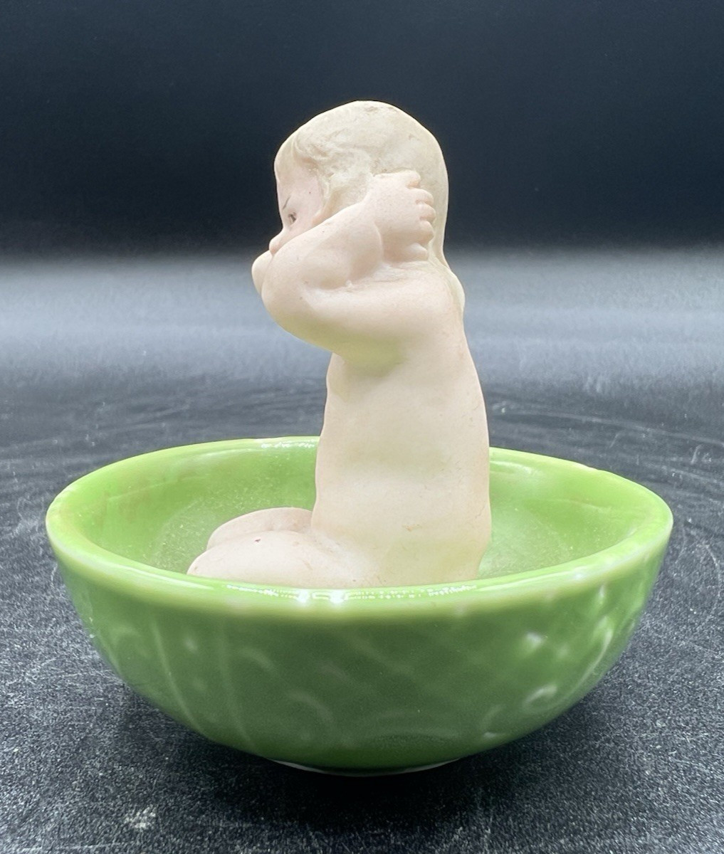 Gebruder Heubach-German Bisque-Piano Baby-Baby In A Wash Basin Tub