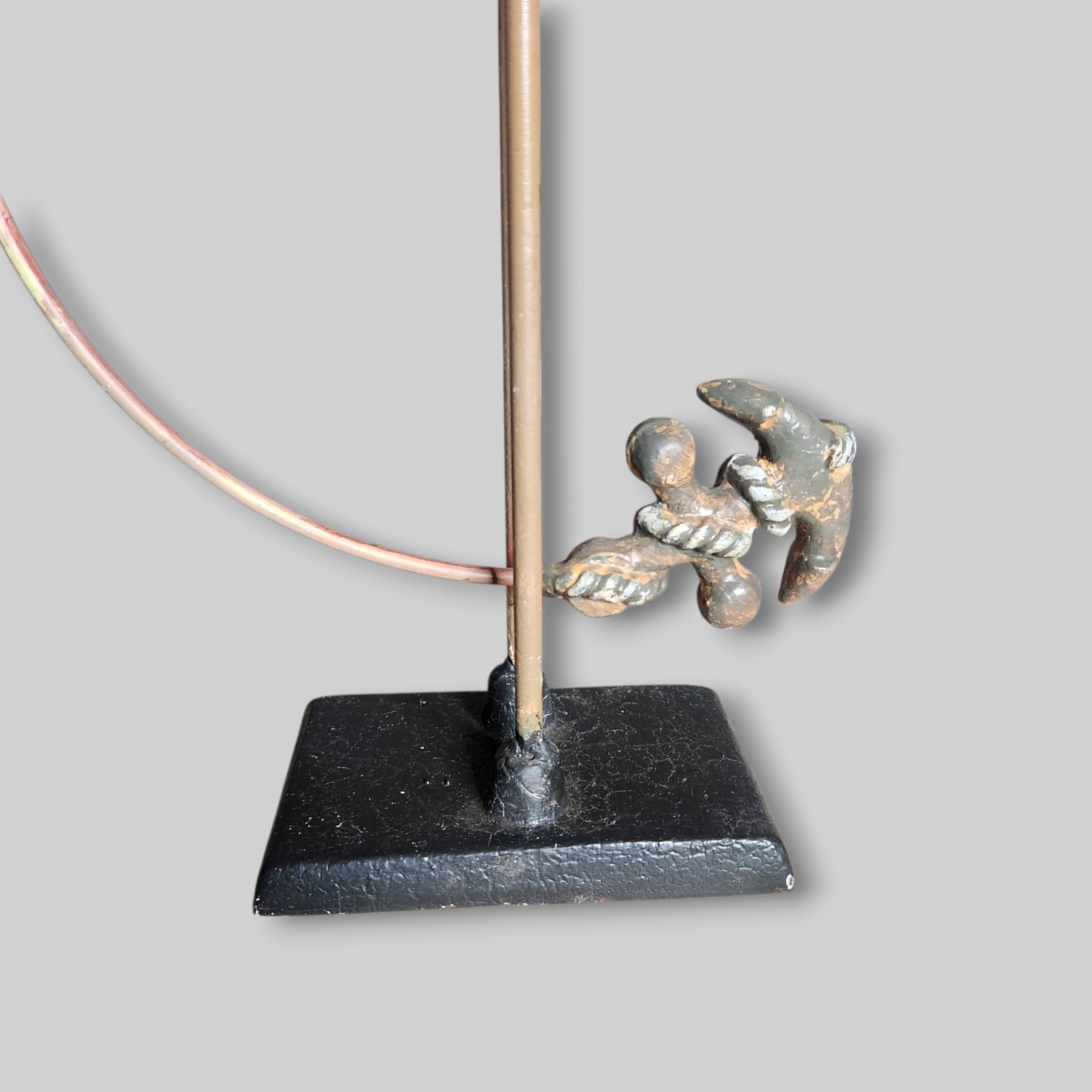 Primitive Sailor Rowing A Boat Kinetic Pendulum Toy Metal Anchor Weight
