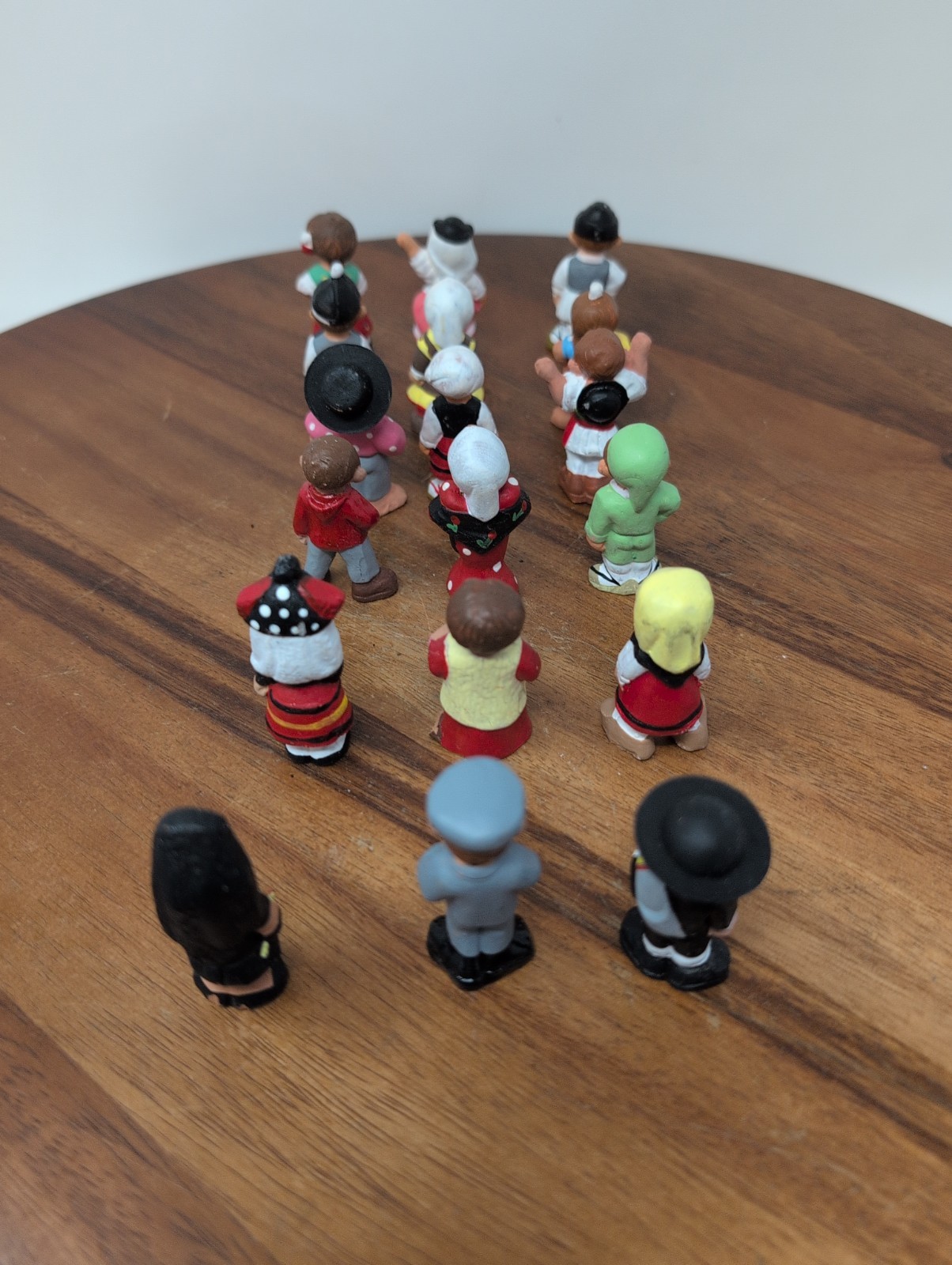 Lot Of 18 Assorted People Alborox figurines Spanish Mud People 1960s