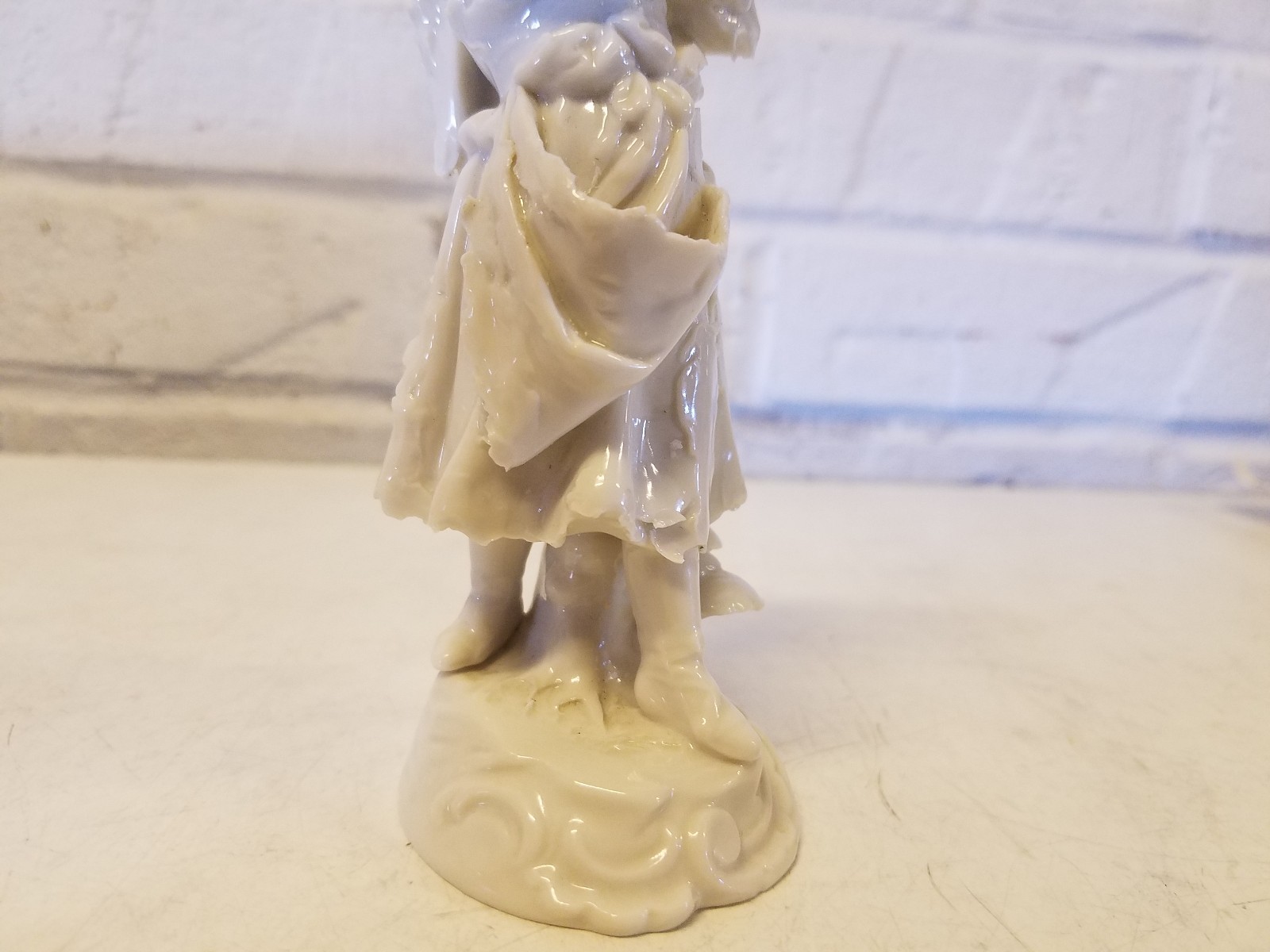 Ant German Porcelain Figurine Likely Dresden Gitane Dancer Girl w/ Tambourine