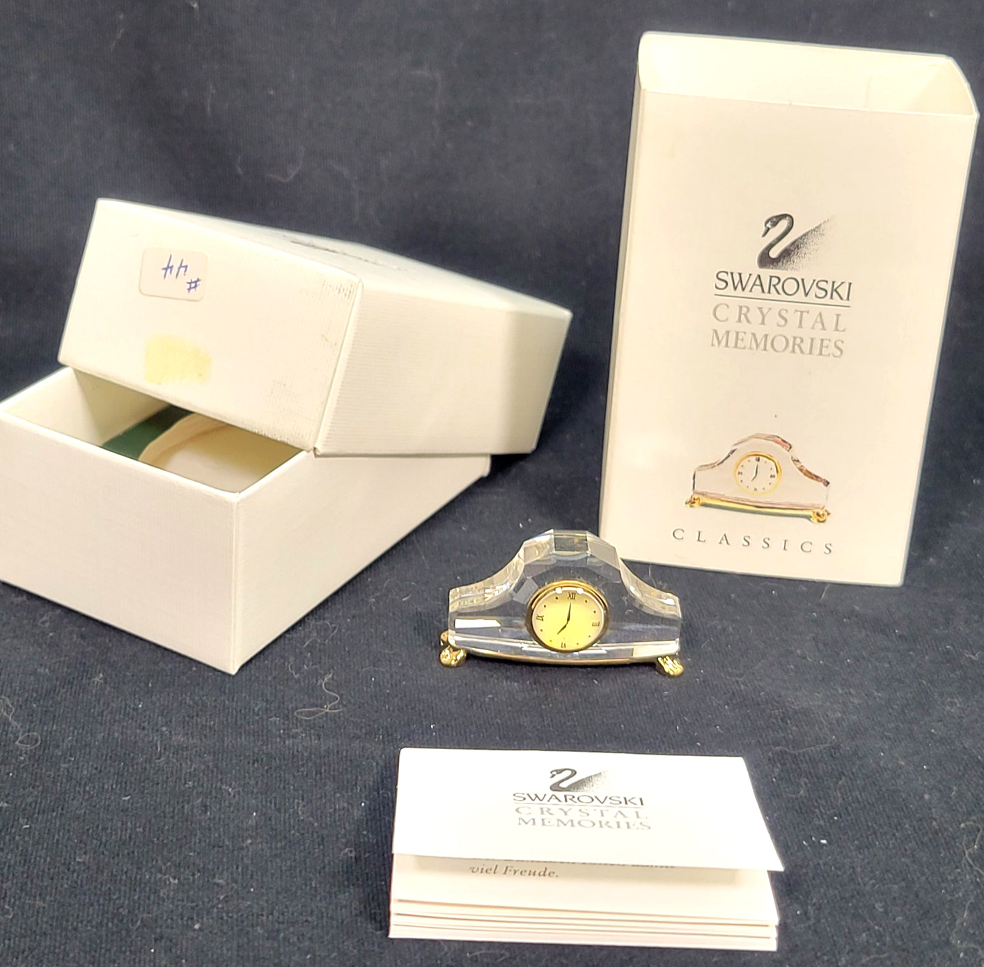 SWAROVSKI Crystal Memories Classics “MANTEL CLOCK” NIB /2c44