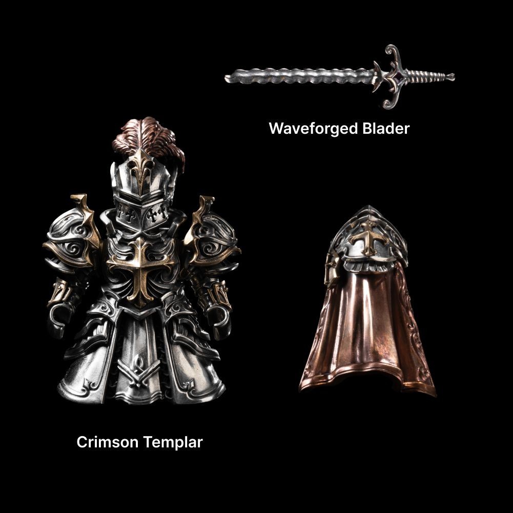 Crimson Templar Figurine, Magnetic Action Figure, Gifts for Boyfriend