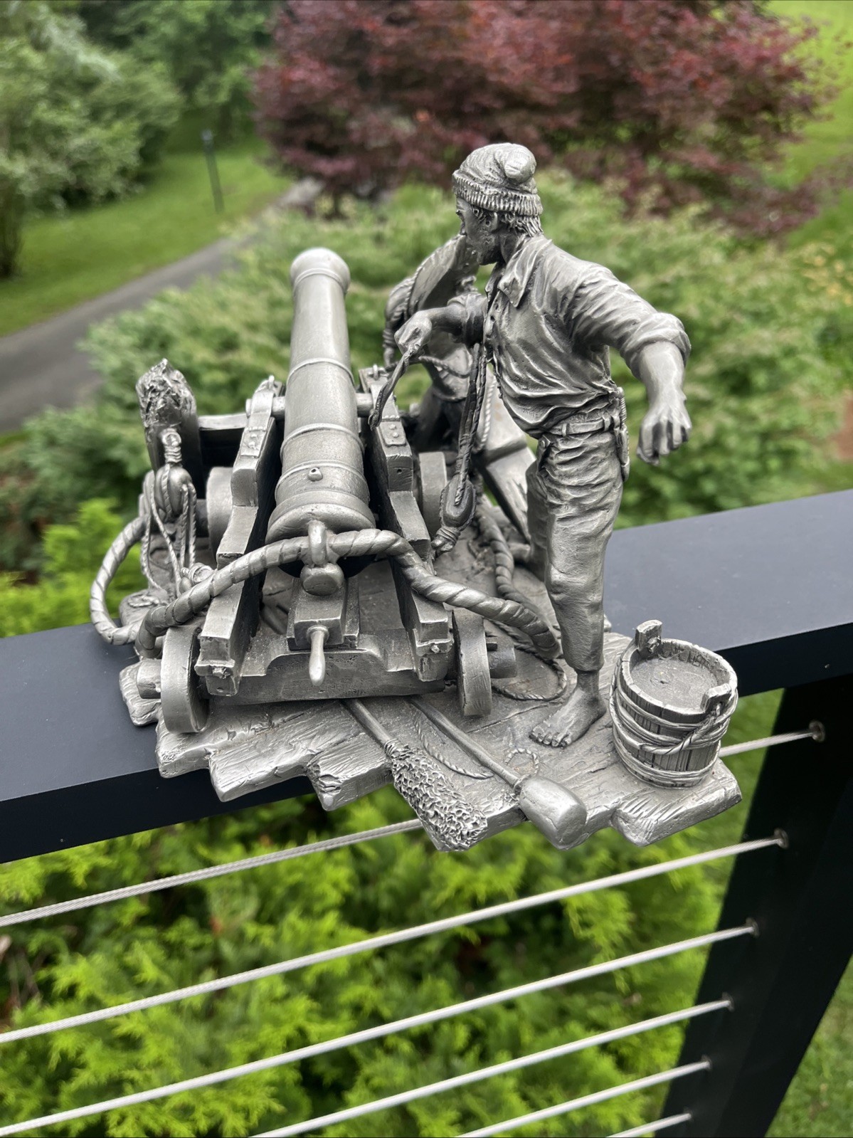 Franklin Mint “Fire At Will” Fine Pewter Sculpture Peter Jackson RARE 10lb+