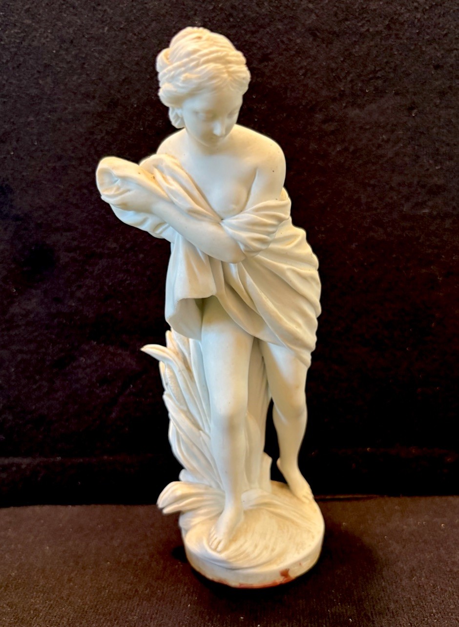 Antique Sèvres French Parian Ware Bisque Porcelain Classical Bathing Nude Figine