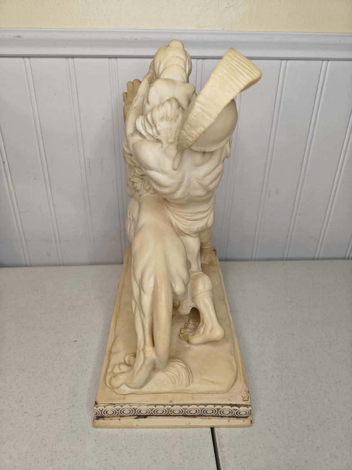 A Santini Hercules Fighting Lion Beast Greek Roman God Sculpture Statue Figurine