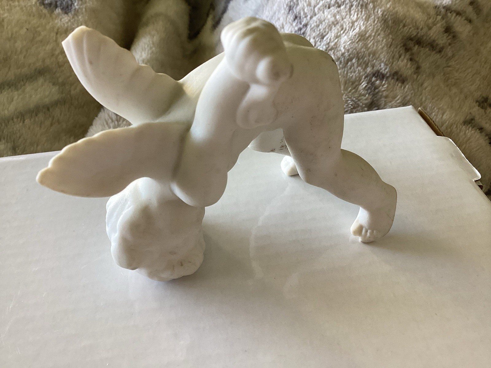 Vintage Set Of 3 Dresden Germany Bisque Tumbling Cherub Angel Figurines