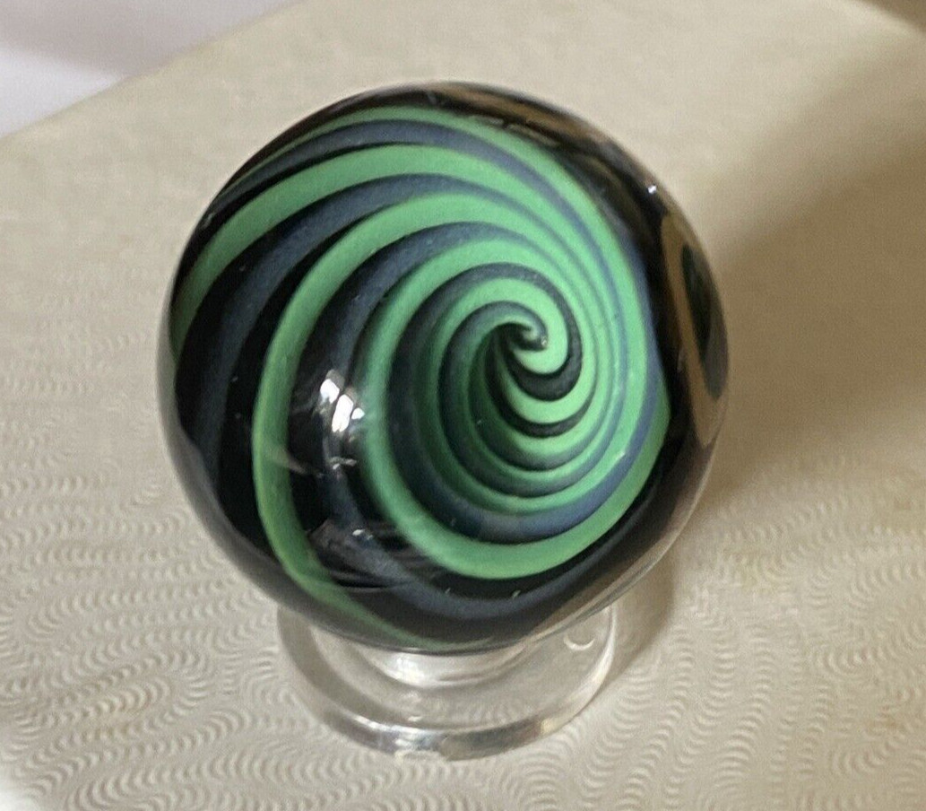 Douglas Ferguson Original Handblown Collectible Marble 28 mm “Two Tone Vortex”