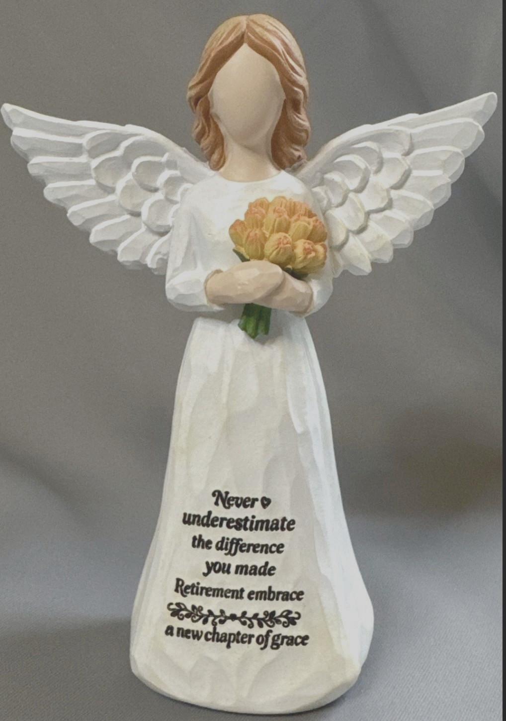 Angel Figurine Retirement Gift for Woman Keepsake Never Underestimate Message