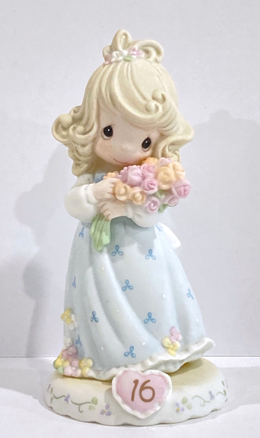 Retired 1994 Precious Moments Growing In Grace Age 16 Blonde Figure Hand Painted