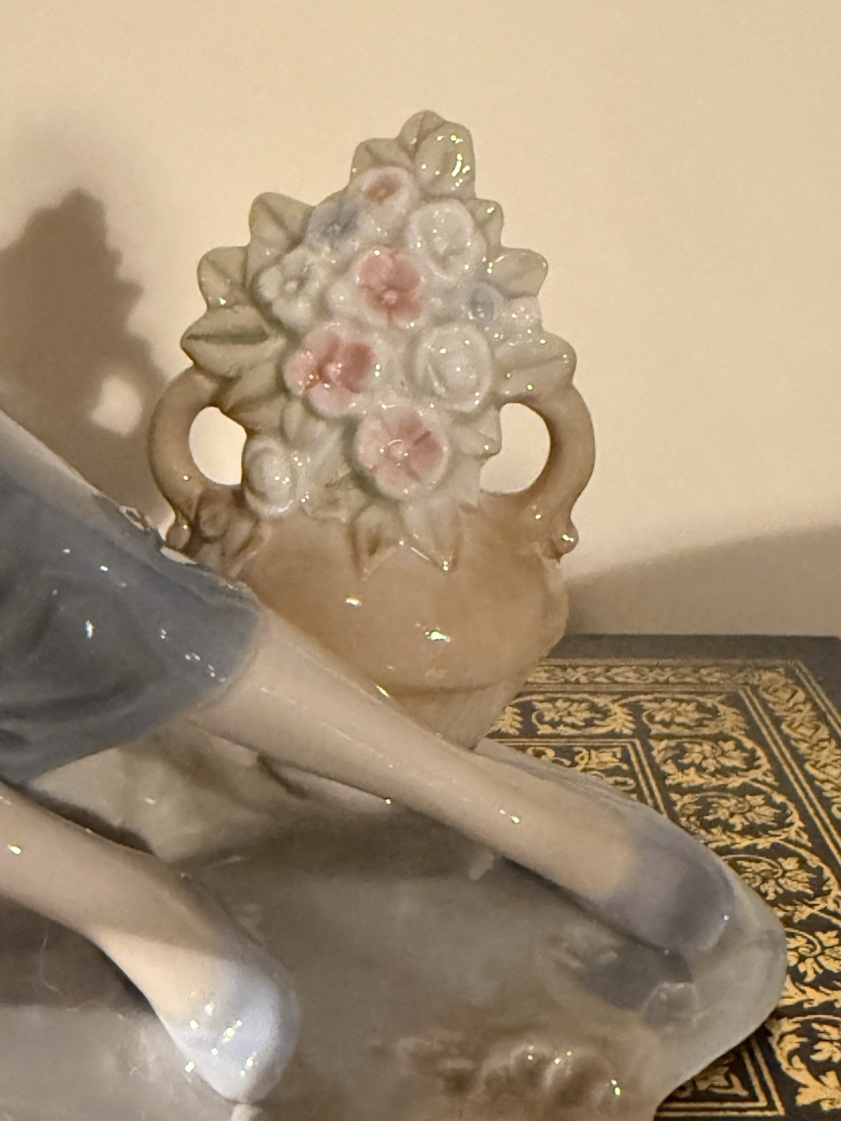 Vintage Brinn’s Girl with Bird, Flowers, And Books – Gives Of “Belle” Vibes