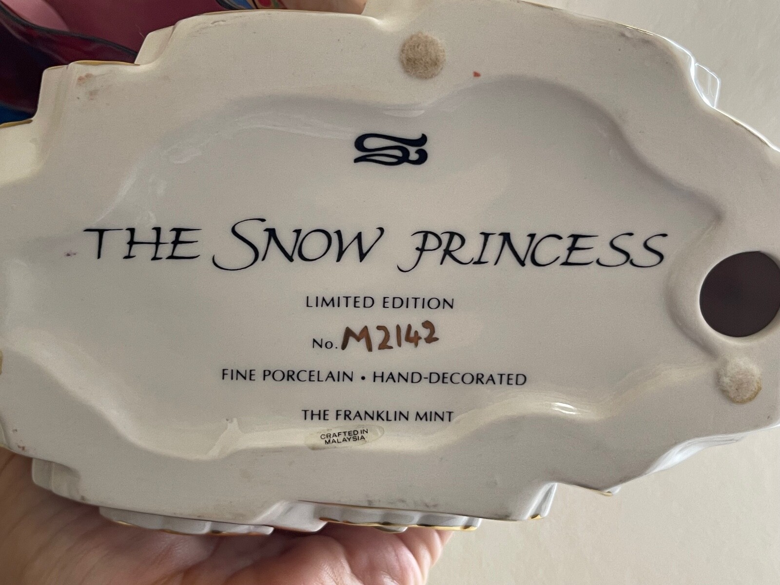 Caroline Young Franklin Mint Porcelain LE Figurine The Snow Princess