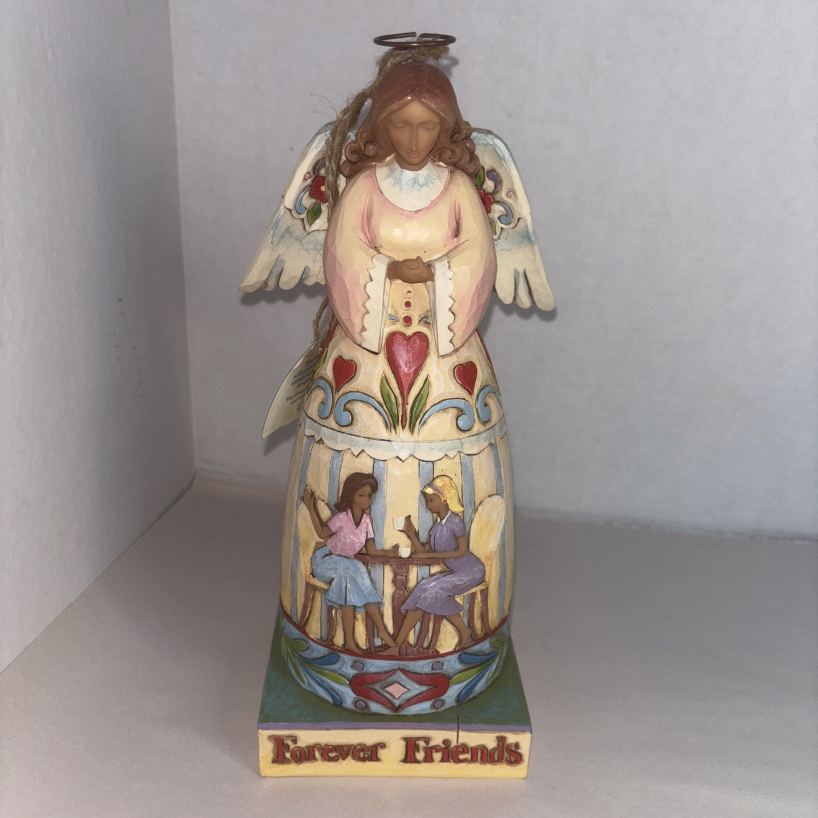 Jim Shore friendship makes life worth living figurine wTag Heartwood Creek 9 3/4