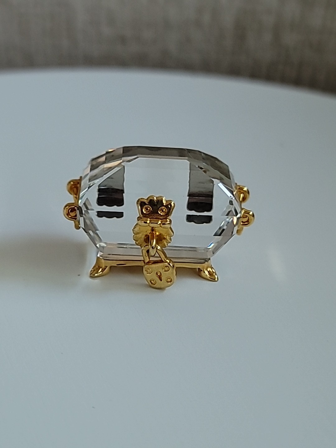 Swarovski Crystal – Mini Treasure Chest With Gold Accents