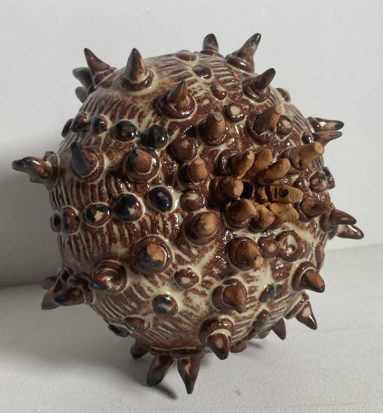 Vintage Original Fine Ceramic Urchin Monstrosity Strange Fruit Alien Art Object